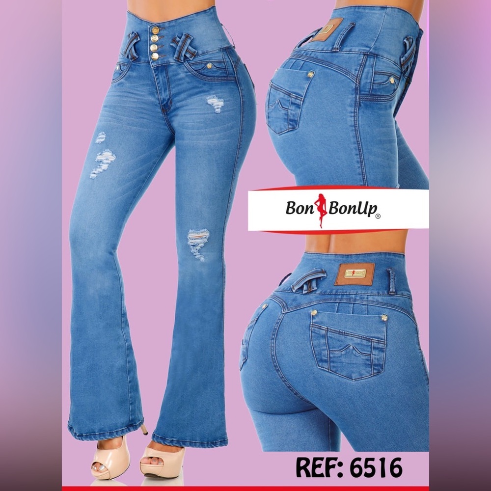 Stretch Booty Lifting with Belly Control Colombian Jeans 👖